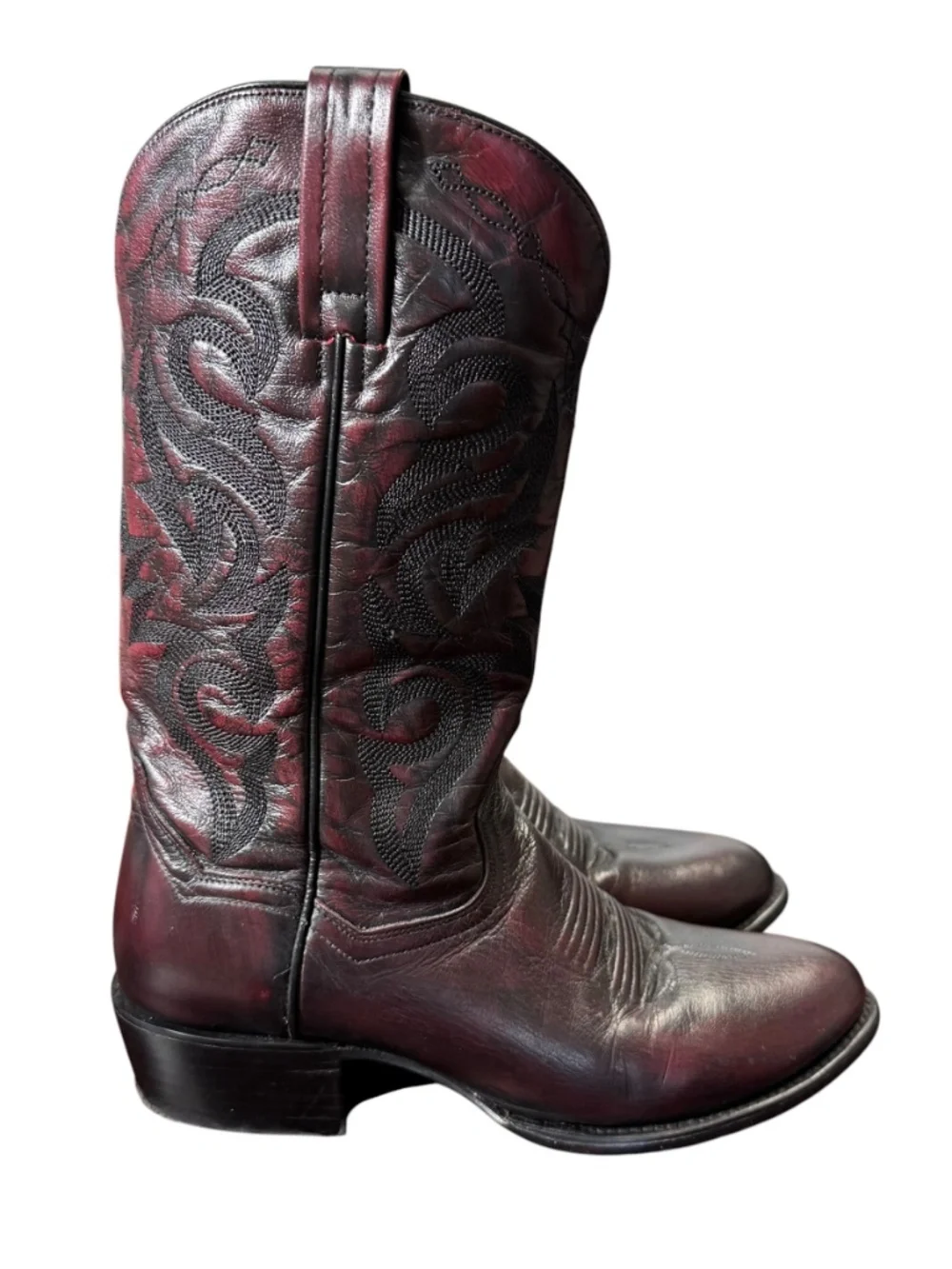 Dan Post Milwaukee Black Cherry Cowboy Boots Men's Size 9D Western DP2112R - Picture 13 of 15